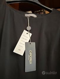 Canotta Camomilla nera in fresco e morbido tessuto