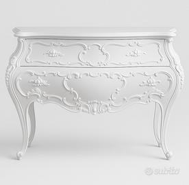 Console di design bianco lucido