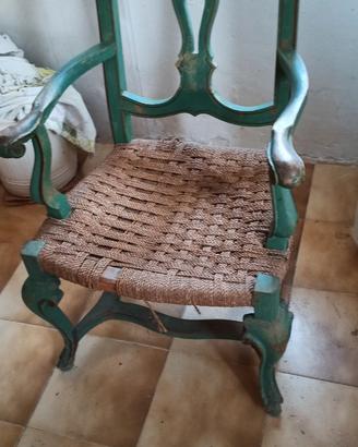 Poltroncina + tavolino stile country provenzale