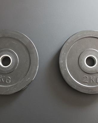 N.2 DISCO PESO PER I IN GHISA 2KG PER MANUBRIO
