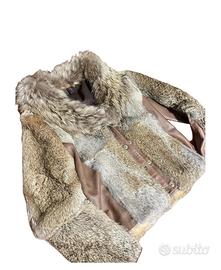 giacca in pelliccia di lapin/volpe