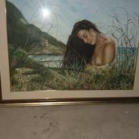 quadro dipinto donna al circeo