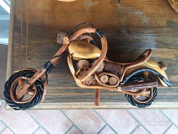 Harley davidson modello in legno artigianale