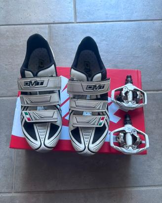Scarpe dmt 43 e pedali shimano