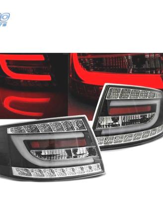 FARI LED PER AUDI A6 C6 SEDAN 04-08 NERI LED 6PIN