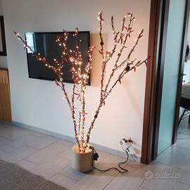 ramo natale vetrina ingresso hall reception legno