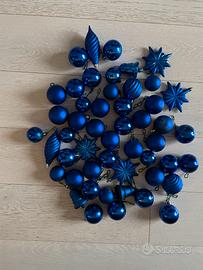 Set 50 decorazioni per Albero di Natale Blu