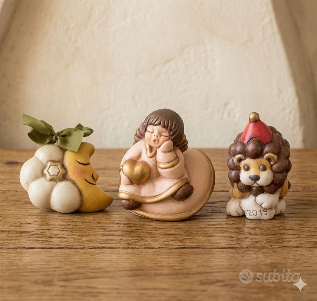 Lotto 3 Statuine Thun Originali Angelo,leone,luna - Collezionismo In ...