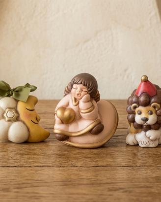 Lotto 3 Statuine Thun Originali Angelo,leone,luna