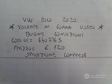 Volante in gomma vw polo 2020