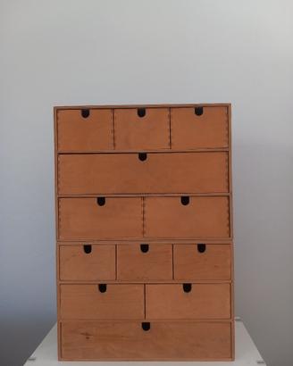 mini cassettiere in legno