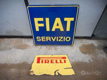 Cartello insegna fiat pirelli