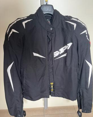 Giacca moto donna in tessuto doppio strato