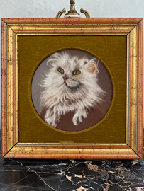 Quadro gatto del dott. Praitano con cornice – 44 ×