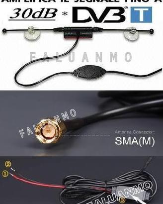 Antenna tv digitale terrestre auto amplificata