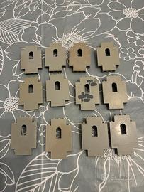 Lego pezzi pannelli castle grigio