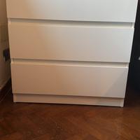 Cassettiera bianca 3 cassetti – stile moderno