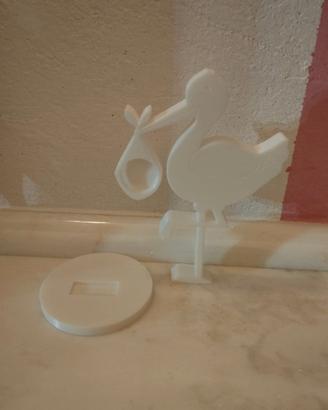 Cicogna decorativa nascita con fagottino – NUOVA