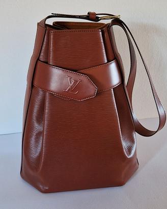 Louis Vuitton Sac d’Épaule pelle Epi, Marrone