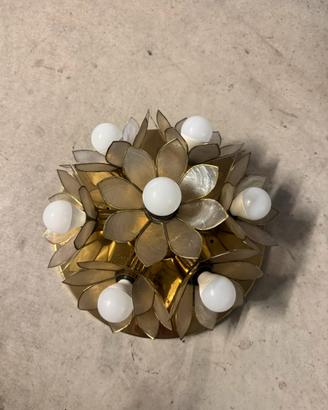 Plafoniera vintage floreale anni ’70/’80 – 7 luci