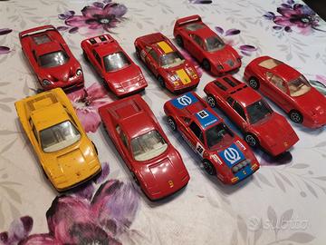 9 Burago Bburago Ferrari scala 1/43 macchinine old