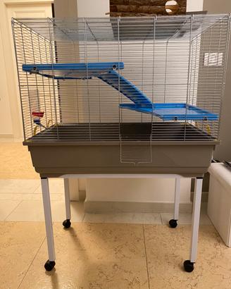 Gabbia roditori IMAC a tre piani più accessori