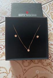 set collana + orecchini punto luce argento 925