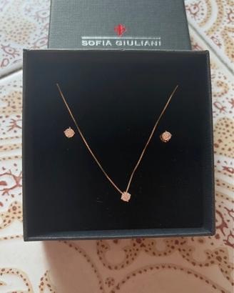 set collana + orecchini punto luce argento 925