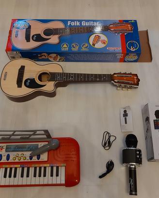 Chitarra e Tastiera Bontempi e Microfono/effetti