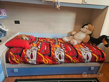 letto singolo con letto estraibile 