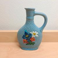 Caraffa vintage azzurra con fiori 0,1 l