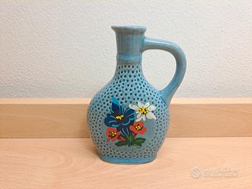 Caraffa vintage azzurra con fiori 0,1 l