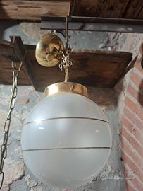 Lampadario in vetro sfera/ plafoniera