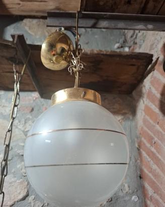 Lampadario in vetro sfera/ plafoniera