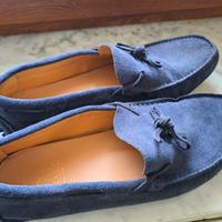Mocassino camoscio blu - Luigi Fusaro