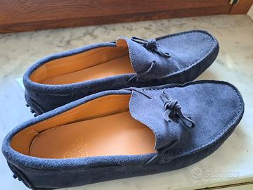 Mocassino camoscio blu - Luigi Fusaro