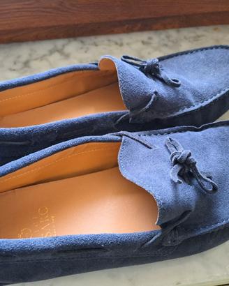 Mocassino camoscio blu - Luigi Fusaro