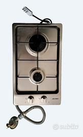 Jollynox Piano cottura gas 2 zone inox 30 cm