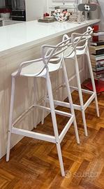 Sgabelli bianchi modello Kartell