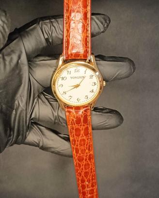 Yongxin - Cassa placcata oro 36mm - Design vintage