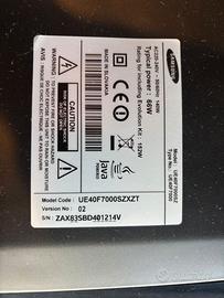 Samsung UE40F7000 smart tv ricambi