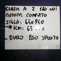 Motore mercedes classe a 180 cdi tipo 640940