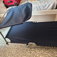 Lettino pieghevole con parasole