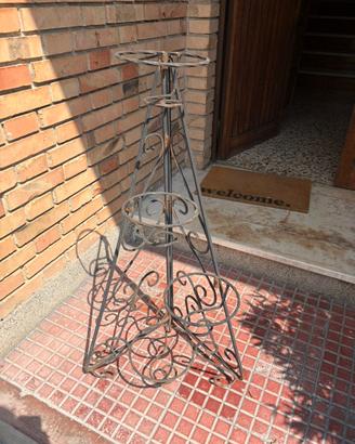 Portapiante verticale in ferro stile vintage