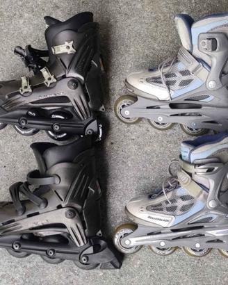 Pattini rollerblade e rotelle