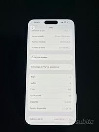 iPhone 15 PRO MAX 256 GB come nuovo