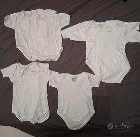 lotto da 7 body neonato da 0 a 3 mesi. 