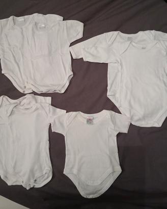 lotto da 7 body neonato da 0 a 3 mesi. 