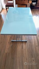 Tavolo alluminio e cristallo