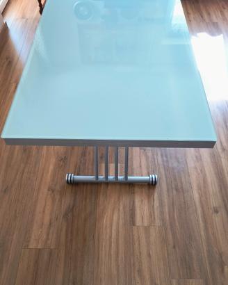 Tavolo alluminio e cristallo